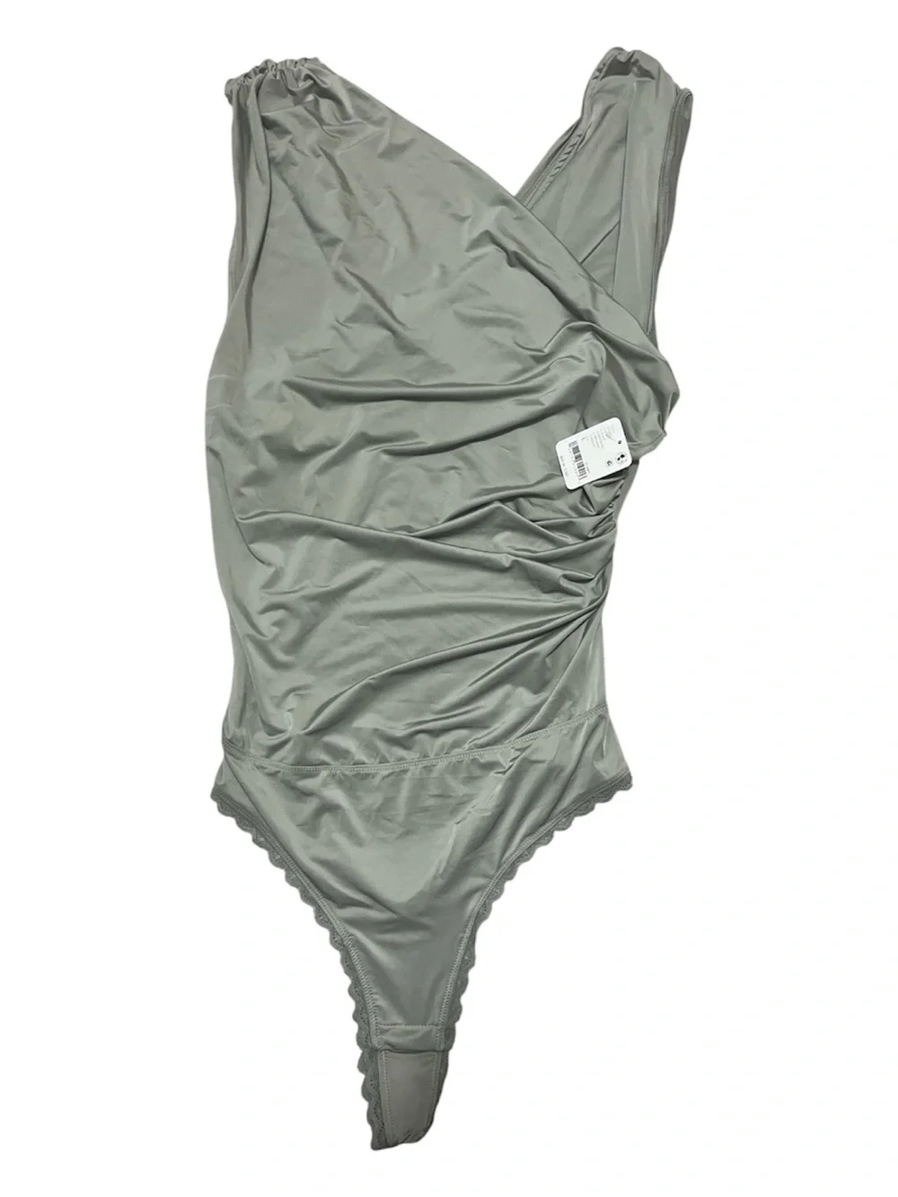 1522. FREE PEOPLE Hit It Off Bodysuit in Slate Sz L NWT $68